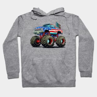 American Flag Monster Truck Hoodie